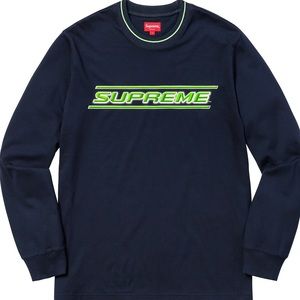Supreme Bevel L/S Top Navy (SS18)